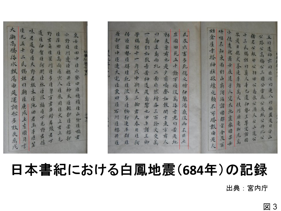 日本書紀における白鳳地震（684年）の記録