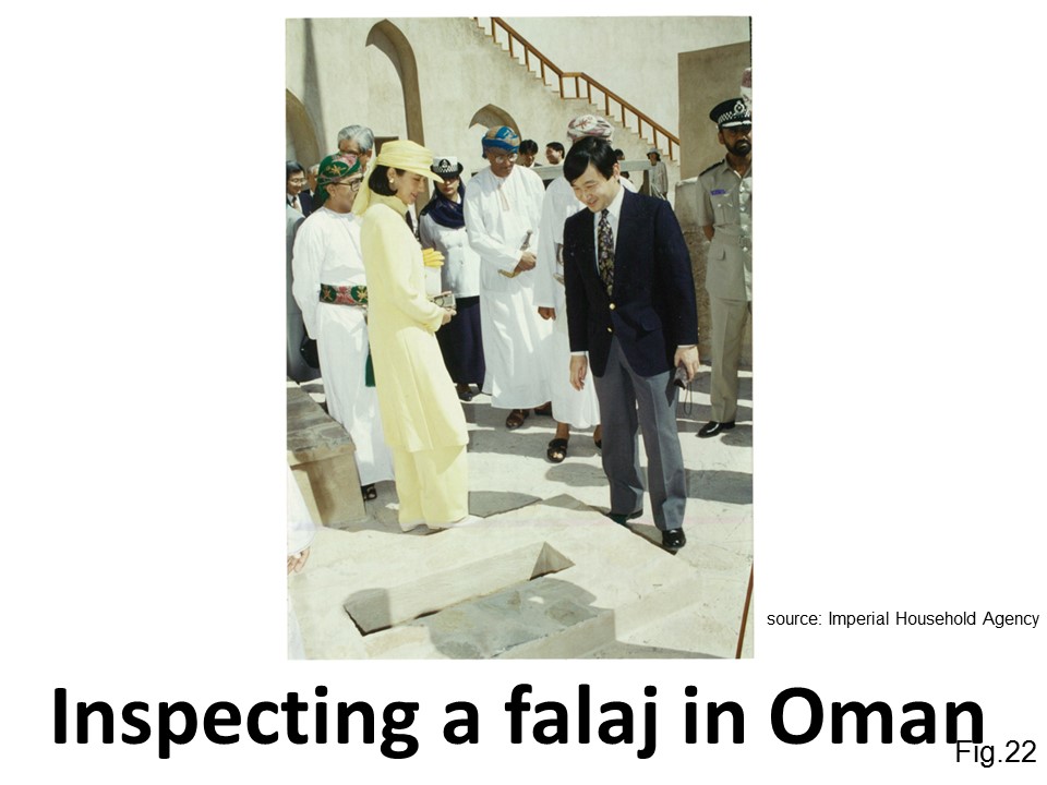 Inspecting a falaj in Oman
