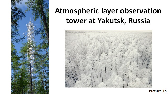 Atmospheric layer observation  tower at Yakutsk, Russia