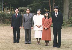 The Imperial Family in the garden of the Crown Prince's Residence.