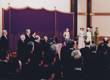 Each year in January, a New Year Poetry Reading is held, and Their Majesties compile waka poems. 