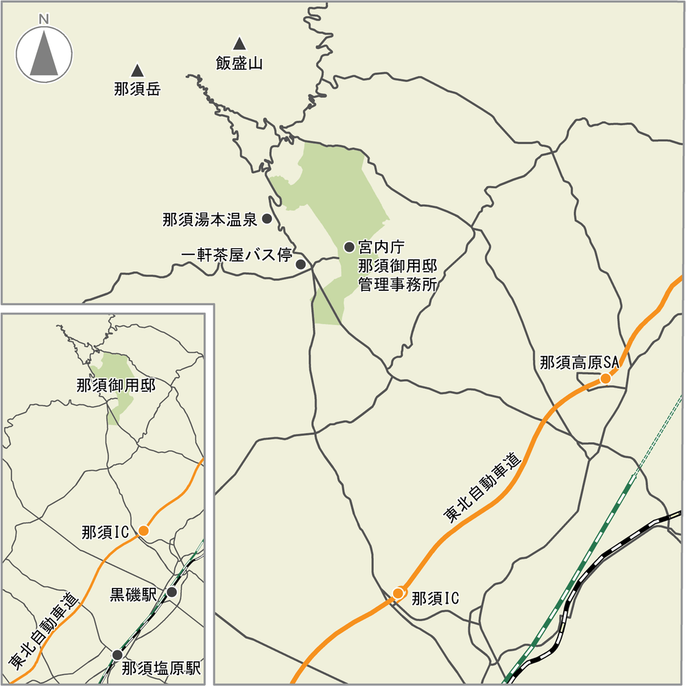 那須御用邸案内図