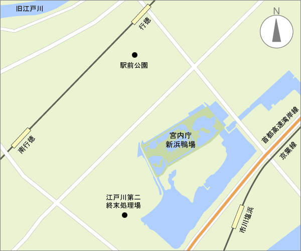 新浜鴨場案内図