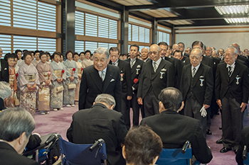 平成25年秋の叙勲中綬章等受章者拝謁