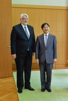 ポーランド外務大臣とお会いになる皇太子殿下（東宮御所）お写真