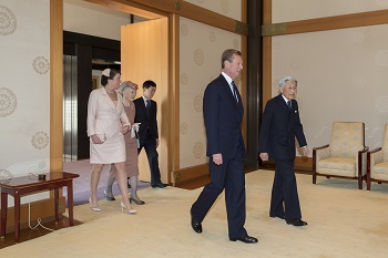 ご会見 ルクセンブルク大公殿下 国賓 アレクサンドラ王女殿下ご同席 宮殿 宮内庁