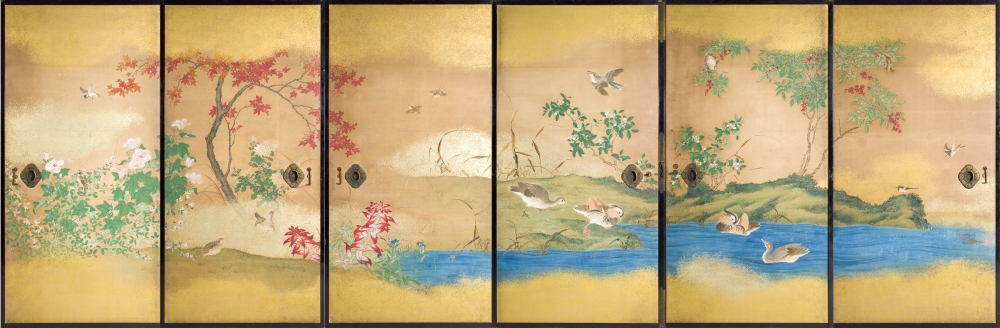 四季花鳥図 岸岱
