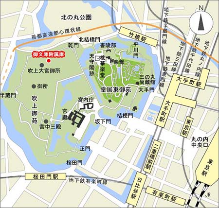 御文庫附属庫位置図